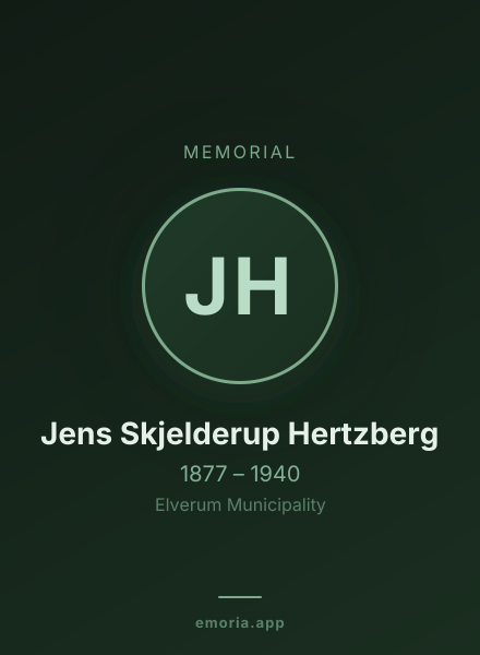 Memorial portrait of Jens Skjelderup Hertzberg