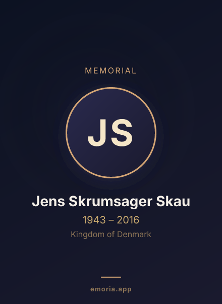 Memorial portrait of Jens Skrumsager Skau