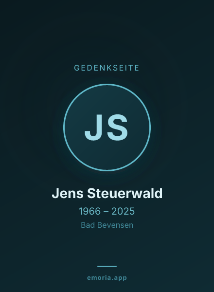 Gedenkportrait von Jens Steuerwald