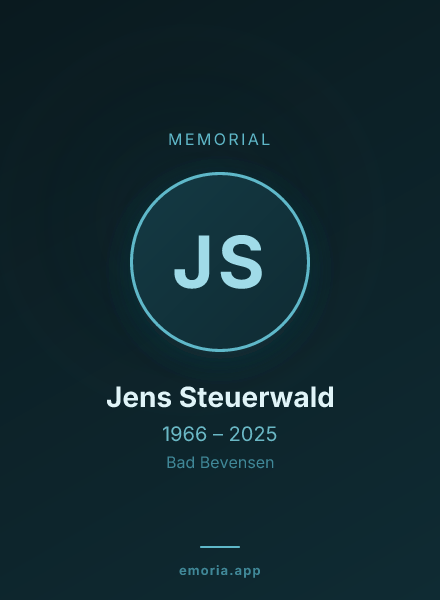 Memorial portrait of Jens Steuerwald