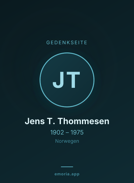 Gedenkportrait von Jens T. Thommesen