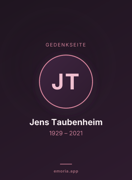 Gedenkportrait von Jens Taubenheim