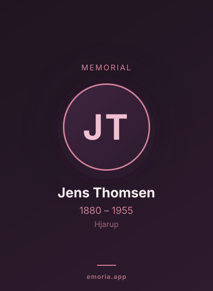Memorial portrait of Jens Thomsen