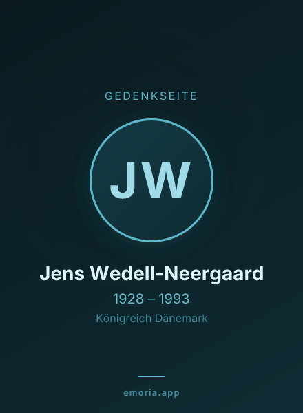 Gedenkportrait von Jens Wedell-Neergaard