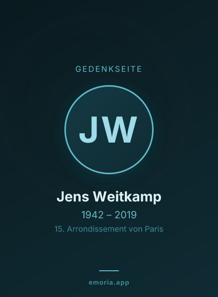 Gedenkportrait von Jens Weitkamp