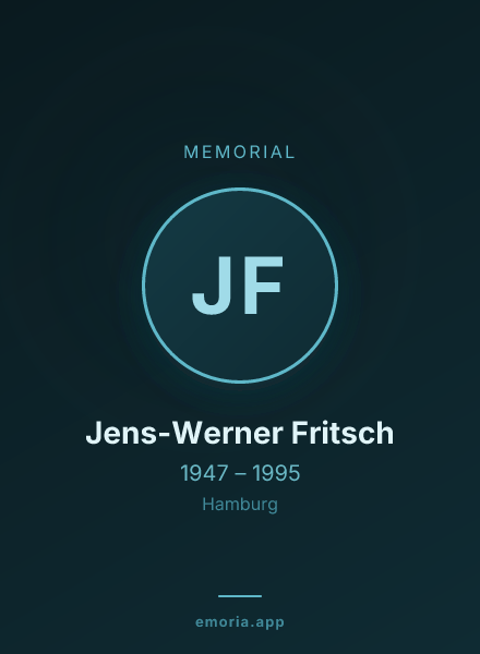 Memorial portrait of Jens-Werner Fritsch