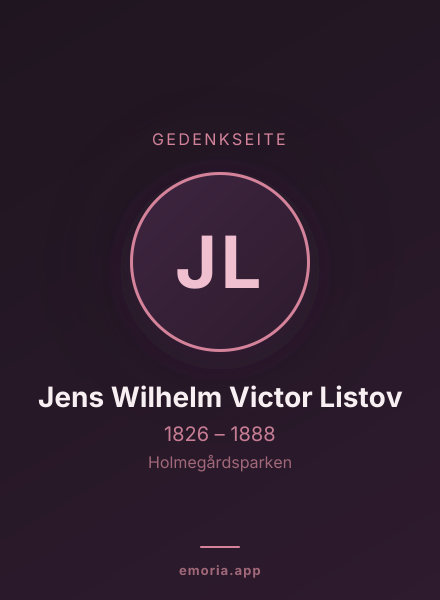 Gedenkportrait von Jens Wilhelm Victor Listov