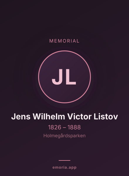Memorial portrait of Jens Wilhelm Victor Listov