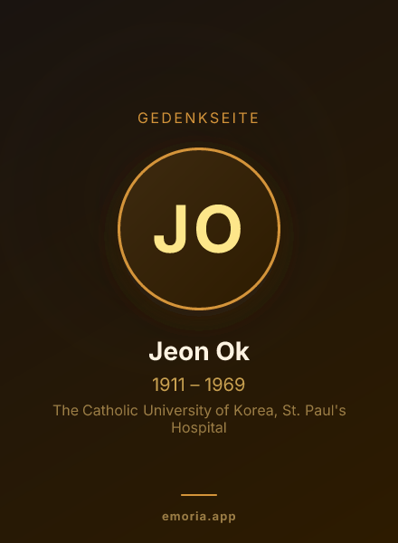 Gedenkportrait von Jeon Ok