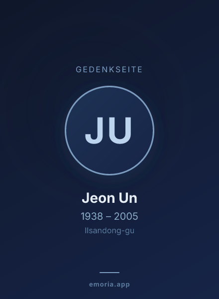 Gedenkportrait von Jeon Un