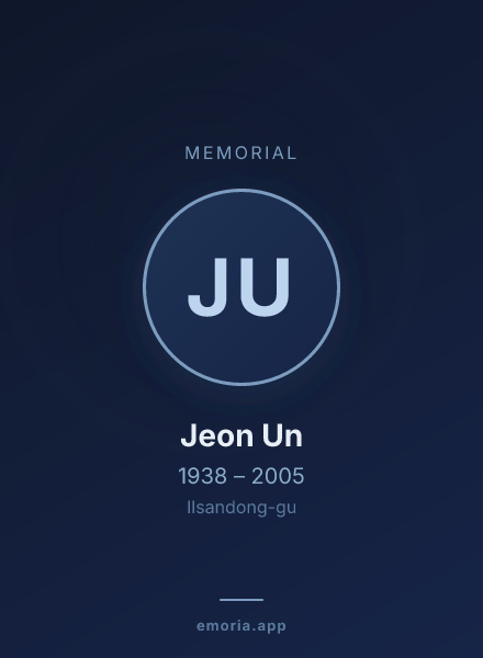 Memorial portrait of Jeon Un