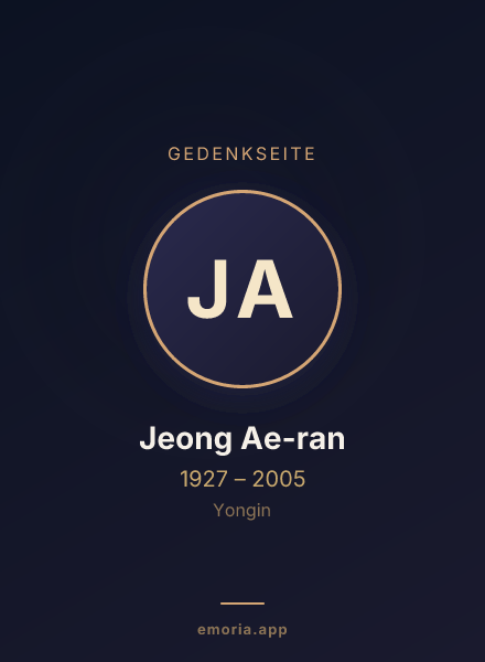 Gedenkportrait von Jeong Ae-ran