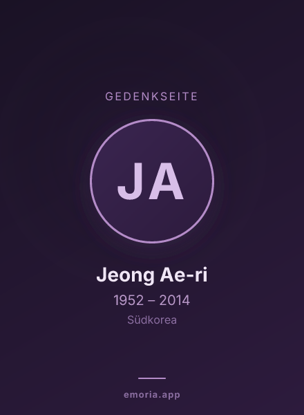 Gedenkportrait von Jeong Ae-ri