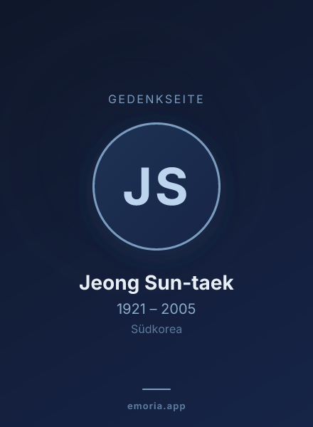 Gedenkportrait von Jeong Sun-taek