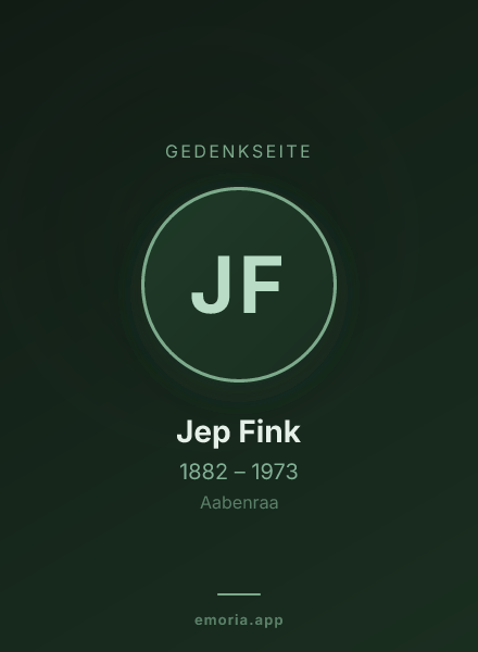 Gedenkportrait von Jep Fink