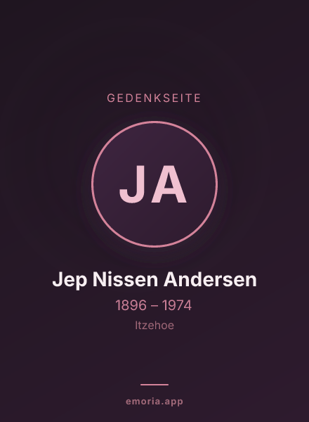Gedenkportrait von Jep Nissen Andersen
