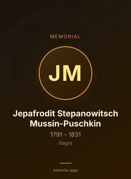 Memorial portrait of Jepafrodit Stepanowitsch Mussin-Puschkin