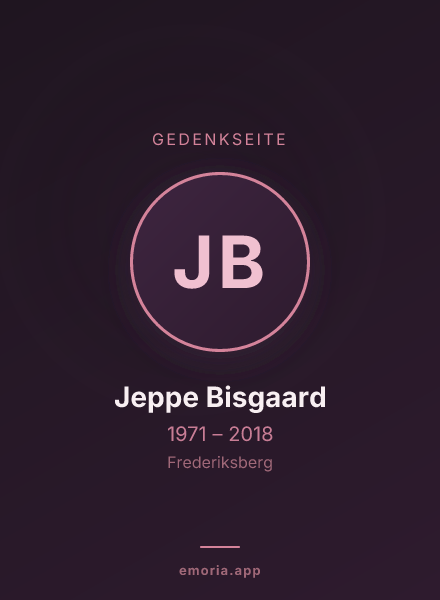 Gedenkportrait von Jeppe Bisgaard