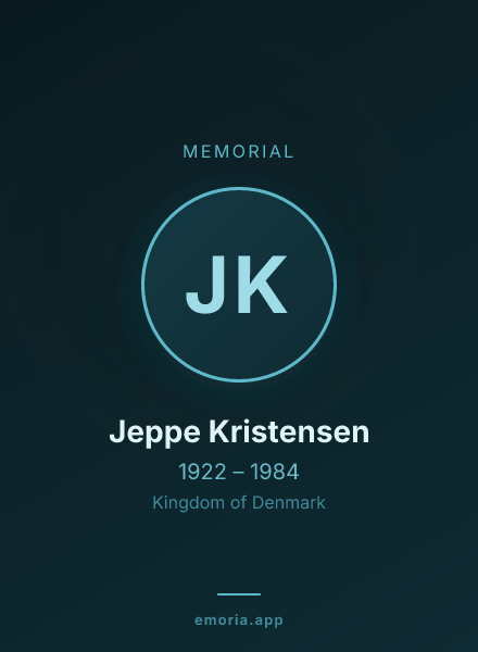 Memorial portrait of Jeppe Kristensen