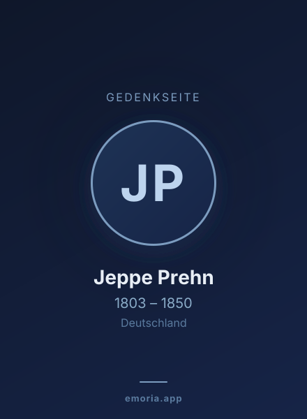 Gedenkportrait von Jeppe Prehn