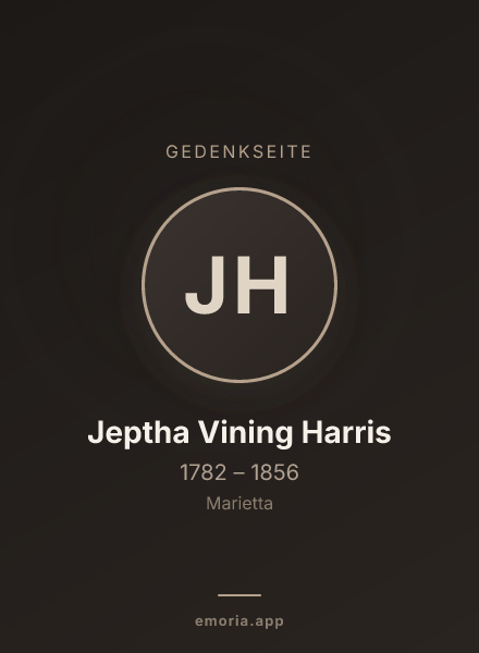 Gedenkportrait von Jeptha Vining Harris