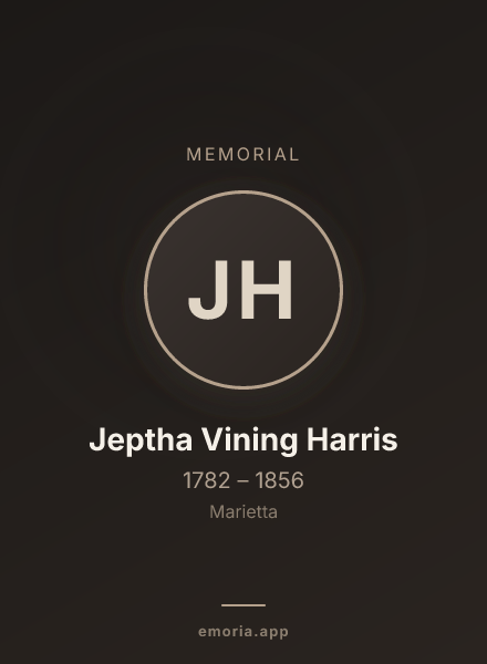 Memorial portrait of Jeptha Vining Harris