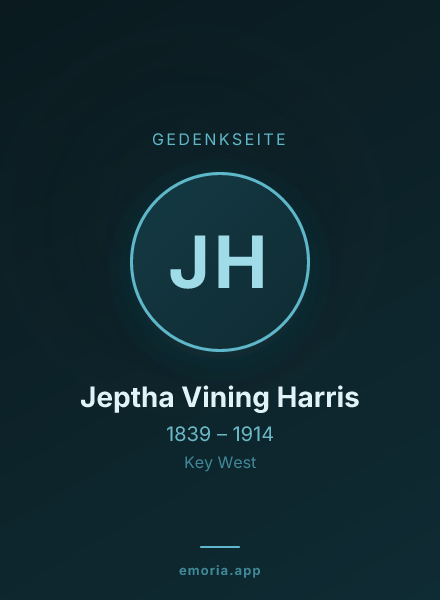 Gedenkportrait von Jeptha Vining Harris
