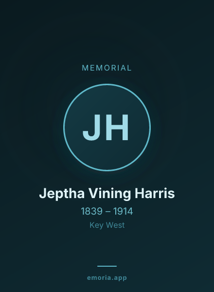 Memorial portrait of Jeptha Vining Harris