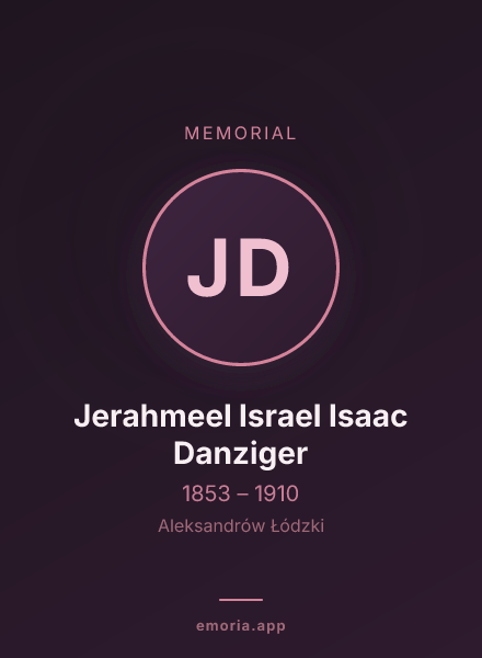 Memorial portrait of Jerahmeel Israel Isaac Danziger