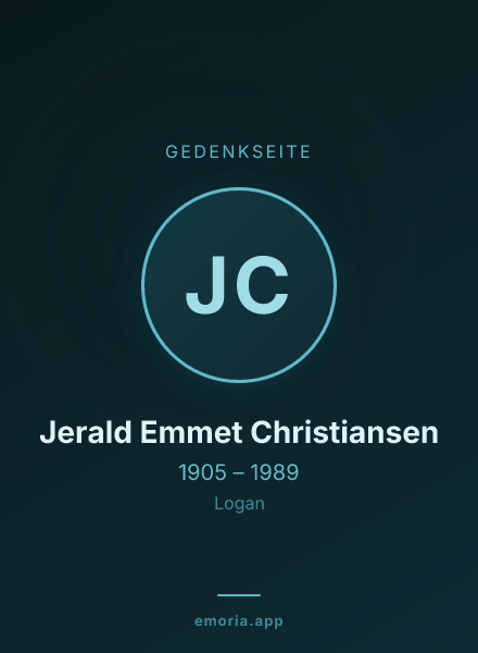 Gedenkportrait von Jerald Emmet Christiansen