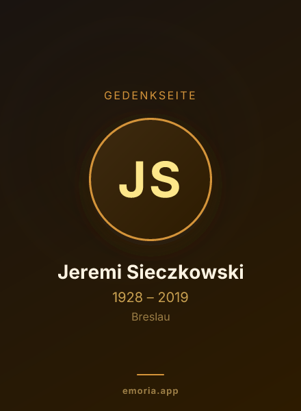 Gedenkportrait von Jeremi Sieczkowski