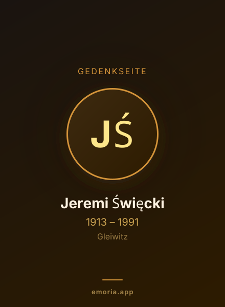 Gedenkportrait von Jeremi Święcki