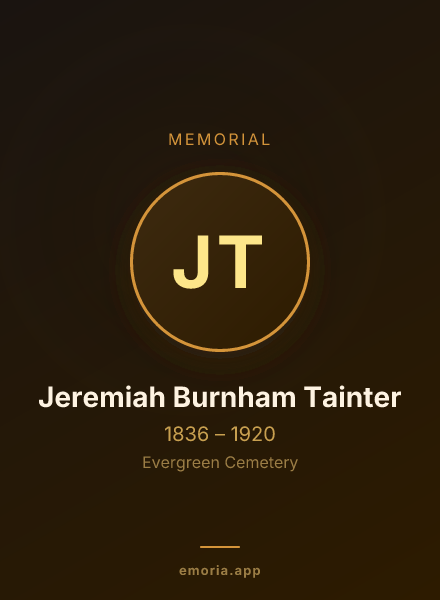 Memorial portrait of Jeremiah Burnham Tainter