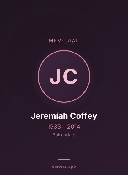 Memorial portrait of Jeremiah Coffey