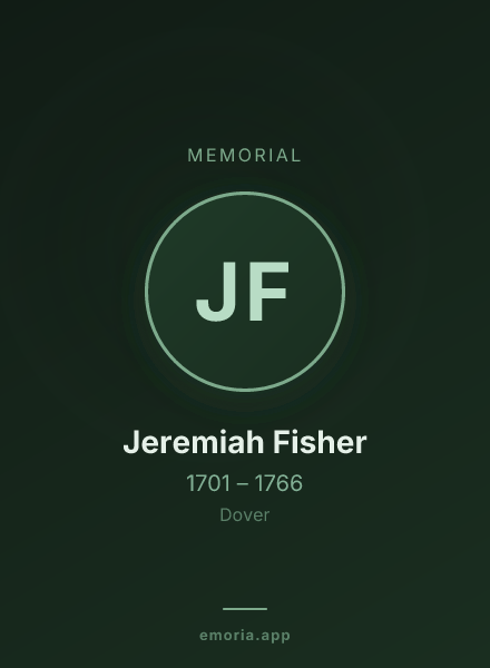 Memorial portrait of Jeremiah Fisher