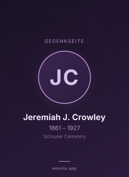 Gedenkportrait von Jeremiah J. Crowley