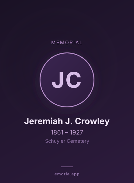 Memorial portrait of Jeremiah J. Crowley