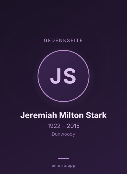 Gedenkportrait von Jeremiah Milton Stark