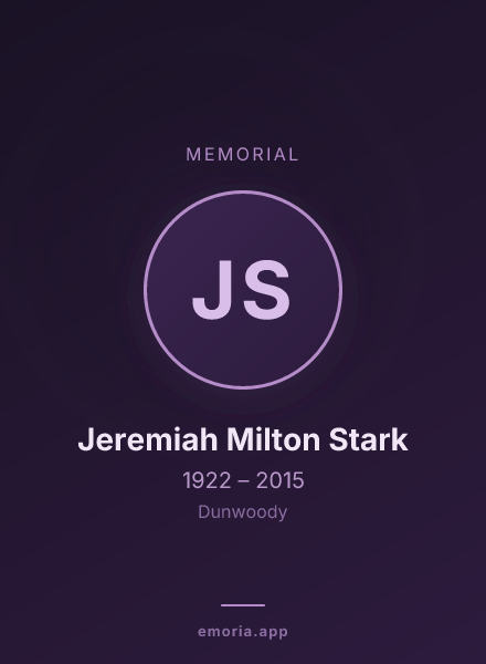 Memorial portrait of Jeremiah Milton Stark