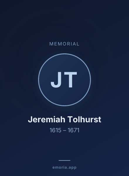 Memorial portrait of Jeremiah Tolhurst