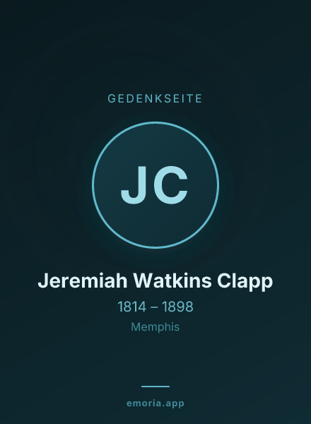 Gedenkportrait von Jeremiah Watkins Clapp