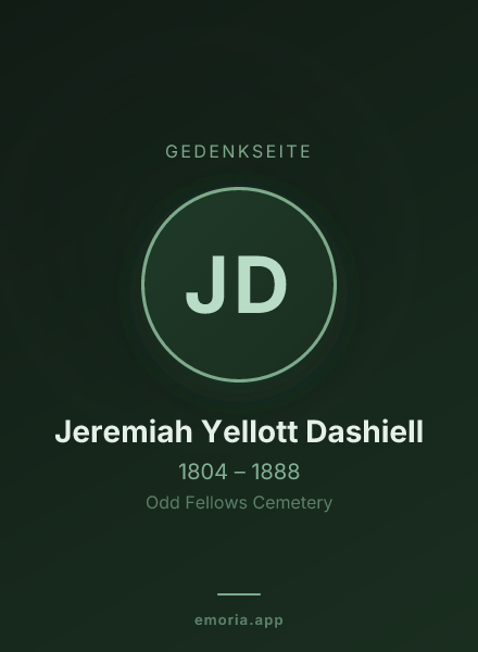 Gedenkportrait von Jeremiah Yellott Dashiell