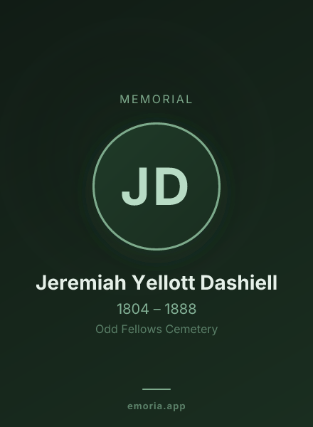 Memorial portrait of Jeremiah Yellott Dashiell