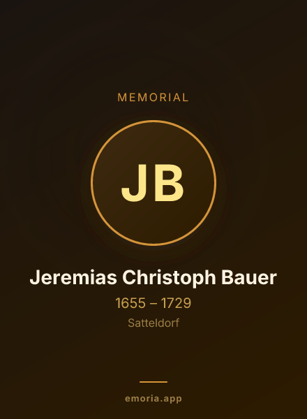 Memorial portrait of Jeremias Christoph Bauer