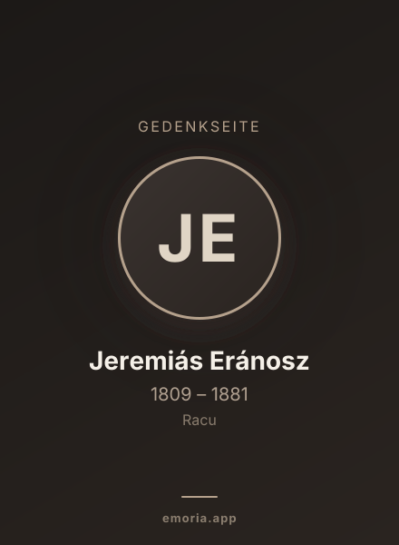 Gedenkportrait von Jeremiás Eránosz