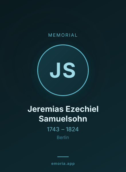 Memorial portrait of Jeremias Ezechiel Samuelsohn
