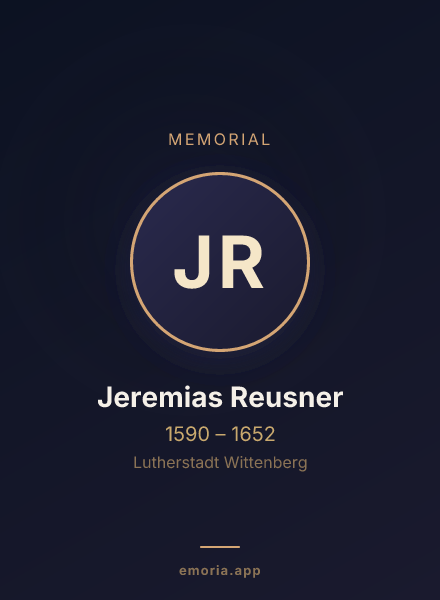 Memorial portrait of Jeremias Reusner