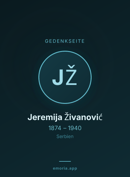 Gedenkportrait von Jeremija Živanović