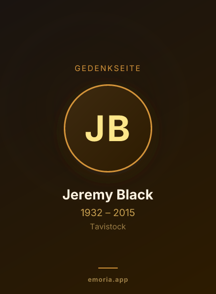 Gedenkportrait von Jeremy Black