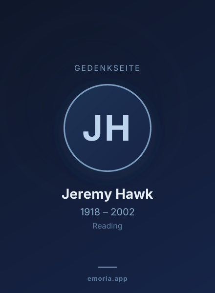 Gedenkportrait von Jeremy Hawk